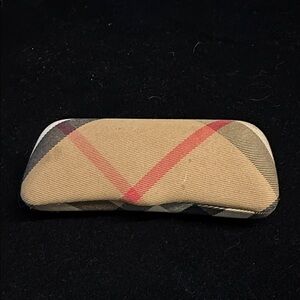 This is a Burberry Nova Check Clamshell Hard Eyeglass/Sunglass Case